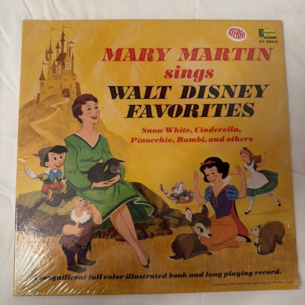 Disney 1966 Mary Martin Sings Walt Disney Favorites 33 1/3 SEALED 3943 - Picture 7 of 16